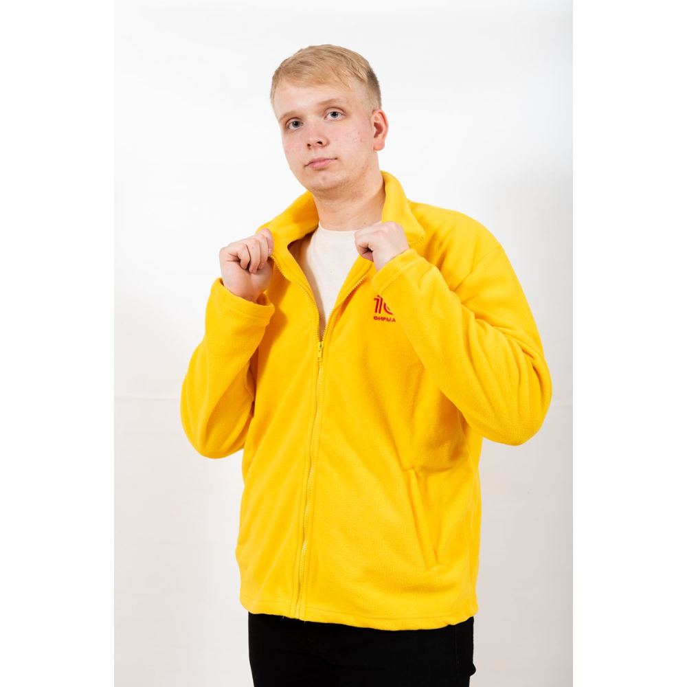 Куртка желтая, флис, желтая молния