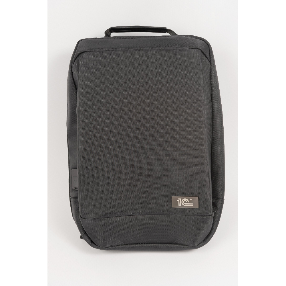 Рюкзак бизнес с лого 1С, черный